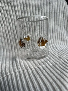 Anthropologie Icon Juice Glass Squirrel Clear Brown 17 Oz Hand Blown New - Picture 1 of 10
