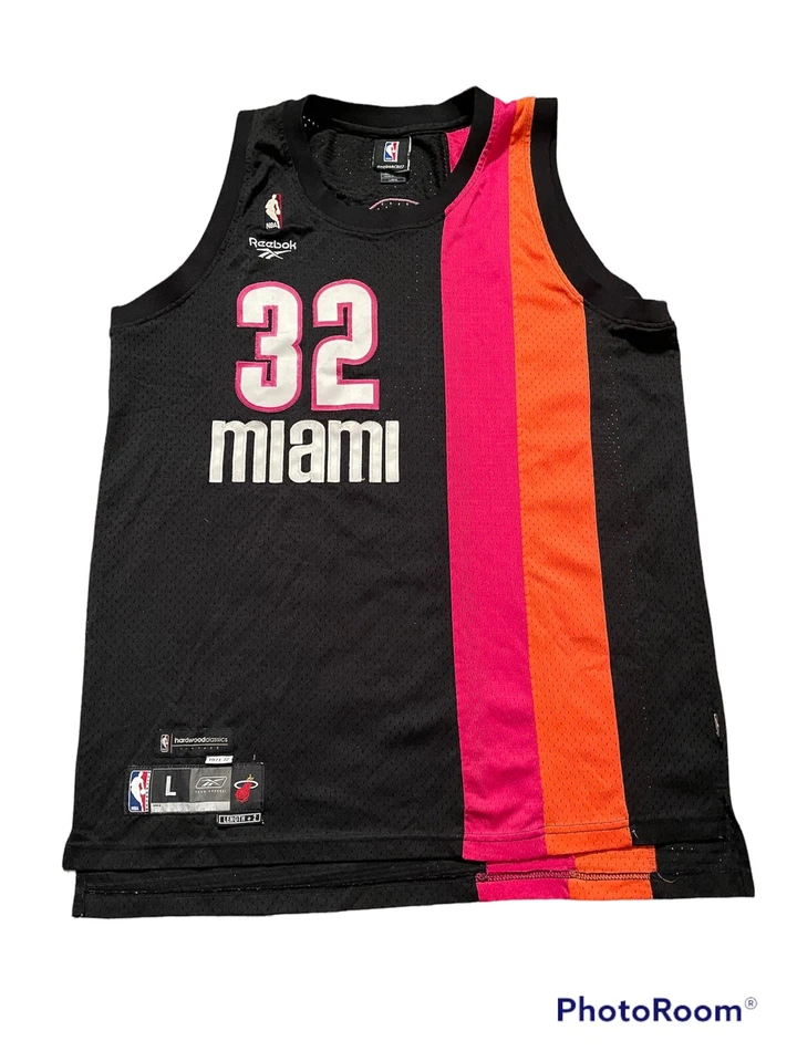 Reebok Miami Heat Floridians ABA 71 72 Throwback Shaq O Neal #32 Jersey Large L - Image 1 of 4