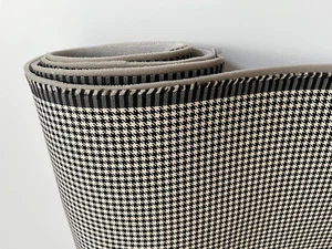 PORSCHE "Pepita" NEW Seating Fabric Car Upholstery BLACK/CREAM (Hounds tooth) - Picture 1 of 6