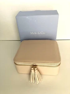 Mele & Co. Shiloh Travel Jewelry Case Tan Faux Leather - Picture 1 of 9