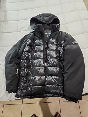 Chaqueta acolchada aislante Nautica Mixed Media polar babero resistente al viento y la lluvia nueva con etiquetas L Foto 1 de 4