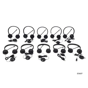 Jabra Evolve 20 HSC016 Dual Wired Headset W/ non detach USB Adapter Lot 10 E5687 - Zdjęcie 1 z 8
