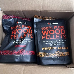 Kona Wood Pellets All Variety, Intended for Ninja Woodfire Outdoor Grill-7 PACK - Picture 1 of 9
