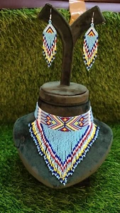Collar Hecho a Mano Semilla Cuentas Boho Estilo Americano Nativo Cuentas Multi Hilo - Imagen 1 de 2
