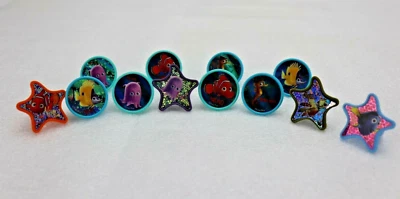 12 Anillos Nemo Dory Disney Pixar Cupcake Toppers Decoración de Pasteles Decoración de Fiesta NUEVO Foto 1 de 4