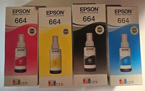 Original Epson 664 Ecotank Ink Bottles Multipack for ET-4500 ET-2550 ET-2600 Lot - Picture 1 of 2