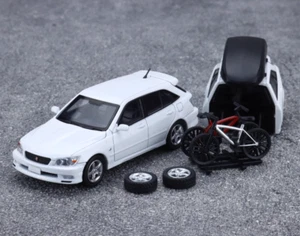 ED Mortal 1:64 HEC White Altezza Wagon Trailer Sports Model Diecast Collect Car - Picture 1 of 6