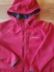 Eddie Bauer Women’s Motion Running Jacket Full Zip Dark Red Size Medium EUC - Picture 1 of 7