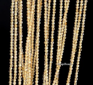 2MM GOLDEN CITRINE GRADE A GEMSTONE ROUND 2MM LOOSE BEADS 16inch - Picture 1 of 1