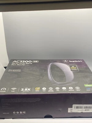 Belkin Router AC1200 Dual Band AC+ Wireless Router Parental Control Open Box - Image 1 of 2