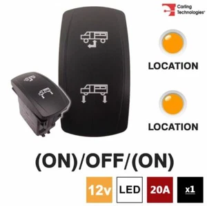 Interruptor Rocker Carling 273.664 serie V 12V (ENCENDIDO)/APAGADO/(ENCENDIDO) DP 2xLED ÁMBAR INFERIOR - Imagen 1 de 5