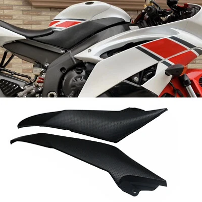 Black Gas Fuel Tank Side Covers Panel Plastic For Yamaha YZF R6 2008-2015 2009 Foto 1 de 4