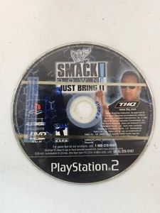 ps2 smackdown just bring it disc only HEAVILY SCRATCHED - Picture 1 of 2