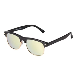 Black + Gold Kids Childrens Sunglasses Classic Half Rim Girl Boy Shades Glasses - Picture 1 of 11