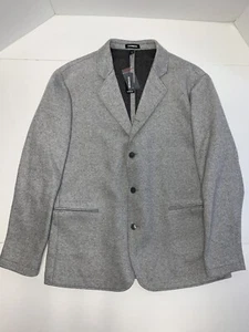 EXPRESS X YOU Light Gray LUXE COMFORT SOFT BLAZER Slim Fit Mens Suit Jacket L* - Picture 1 of 12
