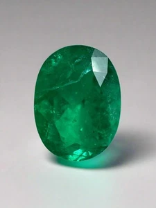 5,07 Karat Zertifiziert 13x10 Lebendig Muzo Grün Natürlich Lose Kolumbianischer Smaragd-Oval - Bild 1 von 11