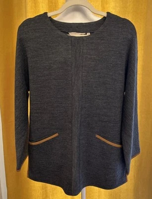 Suéter túnica Hanna Soft Surroundings gris jaspeado carbón nuevo con etiquetas XS Foto 1 de 4