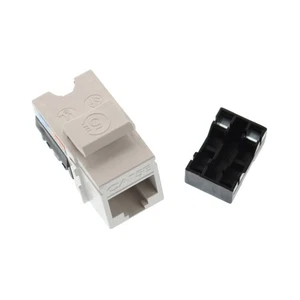 SMP KMJVL8A/B12 KEYSTONE CAT5E JACK, 8 POSICIONES, 568A/B, BLANCO BRILLANTE - Imagen 1 de 3