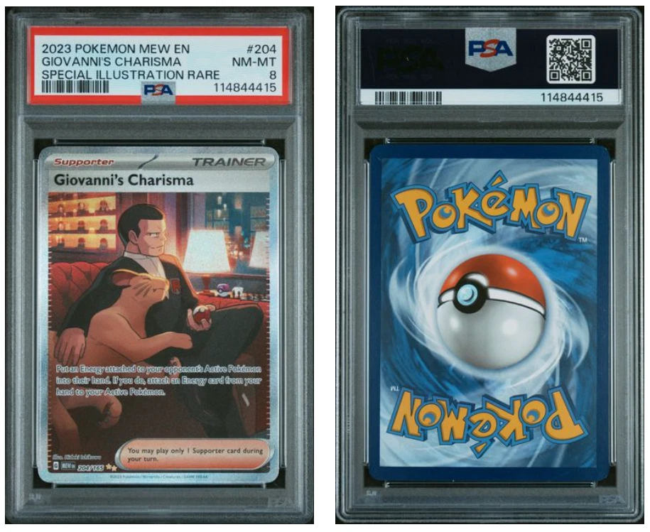 2023 POKEMON MEW EN-151 #204 GIOVANNI'S CHARISMA SPECIAL ILLUSTRATION RARE - Image 1 of 1