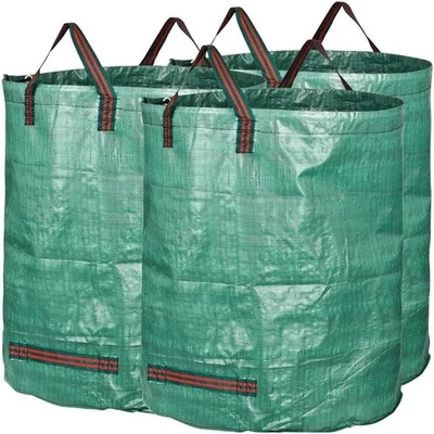 3X Gartensack 272L Grünschnitt XXL Laubsack faltbar Gartenabfallsack Grünschnitt - Bild 1 von 2