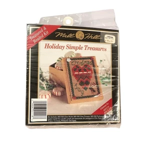 VTG Mill Hill Holiday Simple Treasures Christmas Joy Cross Stitch Box Kit MHST18 - Picture 1 of 2