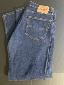 Levis Jeans Men 34x30 Blue 505 Straight Fit Excellent Shape 34x30 Fast Ship - Picture 1 of 5