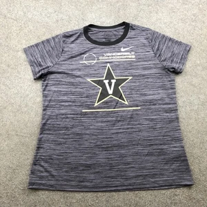 Vanderbilt Commodores Shirt Womens Large Gray NCAA Basketball Nike Dri Fit Tee - Picture 1 of 10