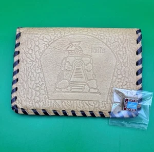 Seltene 70er Jahre sowjetische Geldbörse Kiew UdSSR geprägtes Leder + Pin fühlt sich toll an - Bild 1 von 18