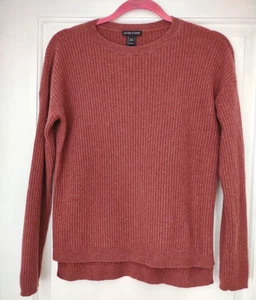 Eileen Fisher Women's Mauve 100% Cashmere Long Sleeve Ribbed Sweater Sz XXS - Picture 1 of 12