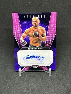 2024 Topps UFC Midnight RUTHLESS ROBBIE LAWLER Glimmer Graphs Auto 1/12 - Image 1 of 2