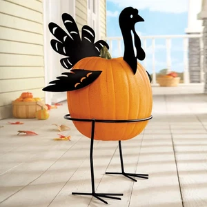 TURKEY PUMPKIN HOLDER - THANKSGIVING FALL HOME DECOR - Picture 1 of 1