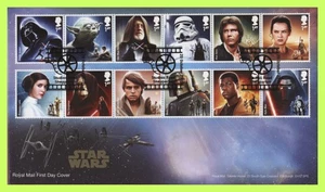 G.B. 2015 Star Wars set on u/a Royal Mail First Day Cover, Shepperton Studios - Picture 1 of 1