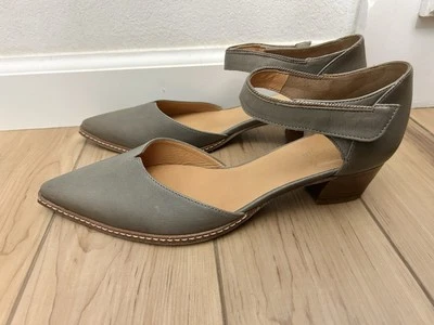 Sapatos femininos SUNDANCE Alyssa salto bloco couro pontiagudo FRANÇA tamanho 40 EUA 10 - Imagem 1 de 4