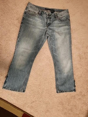 Pantalones de mezclilla vintage para mujer Buffalo David Bitton tiro alto tobillo talla 32 W Foto 1 de 4