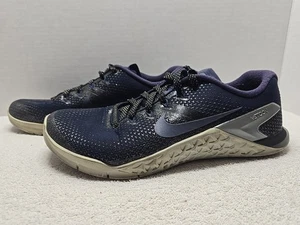 Nike Metcon 4 Metallic Training Shoes Womens Size 9.5 College Navy AJ7804-440 - Picture 1 of 12