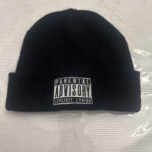 Gorro negro Parental Advisory Explicit Content talla única - Imagen 1 de 3