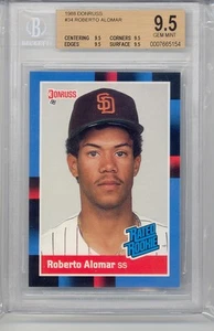 1988 Donruss Roberto Alomar HOF (Rookie Card) (#34) (All 9.5 Sub Grades) BGS9.5 - Picture 1 of 1
