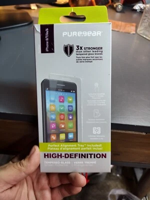 PureGear HD Tempered Glass Screen Protector for iPhone 6/6s/7/8/SE 2nd Gen - Image 1 of 4