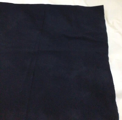 Vintage Navy Poly Crepe Fabric 4 yrds x 44" Wide Medium Weight Drape - Image 1 of 4
