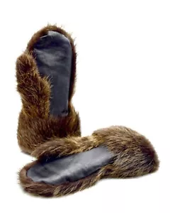 Long Men's Beaver fur Gauntlets - Picture 1 of 12