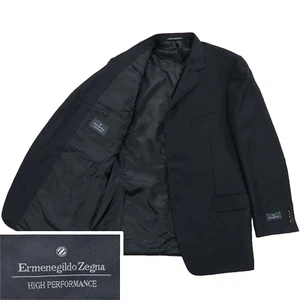 Nuevo Abrigo Deportivo Blazer Ermenegildo Zegna Lana Alto Rendimiento 56R/46R Negro Sólido - Imagen 1 de 18