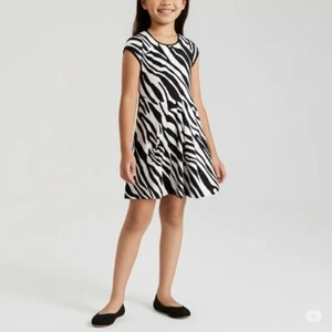 My Michelle Girl's Zebra Sweater Dress, size medium - Picture 1 of 7