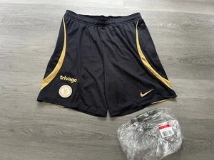 Chelsea FC Nike Trivago Player Issue Black/Gold 2024 Football Shorts Large BNWT - Picture 1 of 10