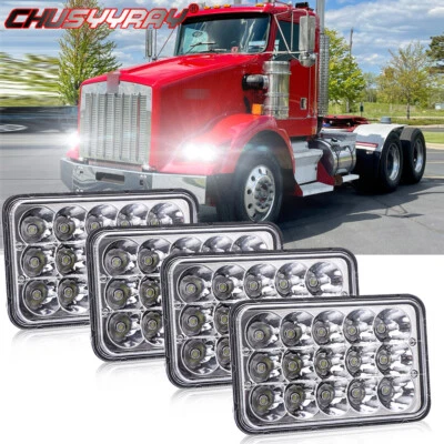 4X 4x6'' 180W Faros LED Alta Baja Viga Sellada para Peterbilt Kenworth T800 W900 Foto 1 de 4