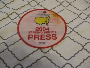 Pase de estacionamiento de prensa Masters 2004 - Imagen 1 de 2