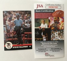 Steve Palermo Signed Autographed 1989 T & M Umpires Card #27 JSA Certified
