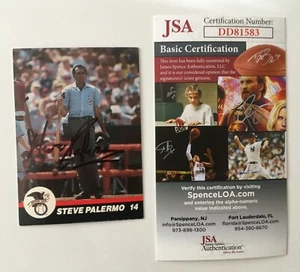 Scheda T&M Arbitri firmata Steve Palermo autografata 1989 #27 certificata JSA - Foto 1 di 1