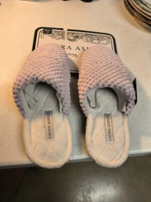 Женские розовые плюшевые тапочки Laura Ashley из пеноматериала с эффектом памяти размер Small 5-6 НОВЫЕ - Изображение 1 из 3