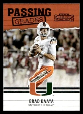 2017 Panini Contenders Draft Picks #3 Brad Kaaya Rookie Miami Hurricanes - Image 1 of 2