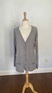 Canyon River Blues Duster Cardigan Womens Large Gray Button up - Picture 1 of 10